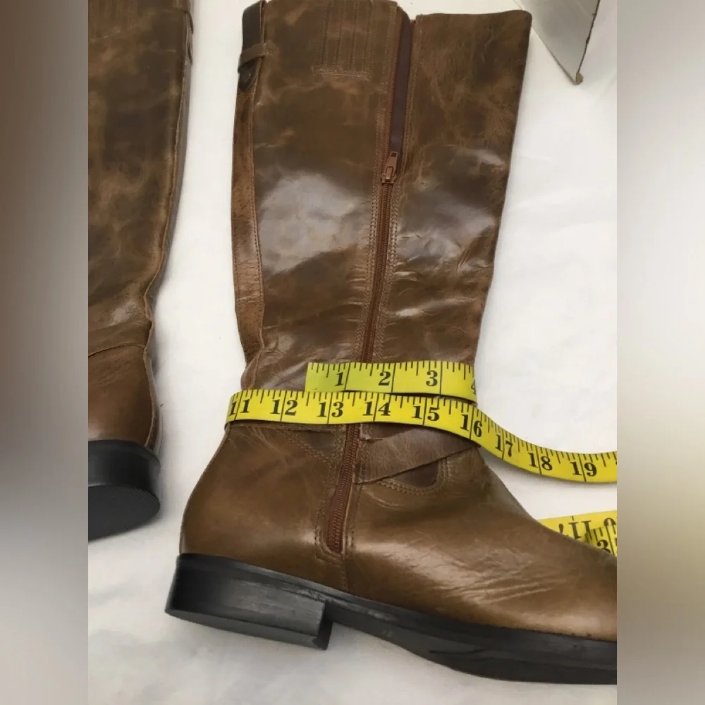 Matisse Brown Over the Knee Boots with Distressed Leather